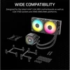 Kép 7/8 - CORSAIR CPU hűtő NAUTILUS 240 RS ARGB Liquid CPU Cooler (vízhűtés), 2 Ventilátoros, LGA1851 támogatással, fekete Corsair