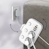 Kép 4/12 - COLORWAY Hálózati elosztó, CW-CHE24PDW, 2 dugalj, 3xUSB-A, 1xUSB-C 2m, fekete ColorWay