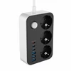 Kép 4/7 - COLORWAY Hálózati elosztó, CW-CHE36PDB, 3 dugalj, 6xUSB (3USB-A + 3TYPE-C) (20W), fekete ColorWay