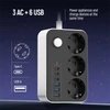 Kép 6/7 - COLORWAY Hálózati elosztó, CW-CHE36PDB, 3 dugalj, 6xUSB (3USB-A + 3TYPE-C) (20W), fekete ColorWay