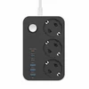 Kép 1/7 - COLORWAY Hálózati elosztó, CW-CHE36PDB, 3 dugalj, 6xUSB (3USB-A + 3TYPE-C) (20W), fekete ColorWay