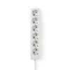 Kép 1/3 - Nedis ESOC630F1WT 6 aljzatos elosztó, 3 m, 3680 W, 16 A, fehér NEDIS