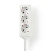 Kép 1/2 - Nedis EXSO315F1WTB földelt 3 aljzatos elosztó, 1,5m, H05VV-F 3G1,5mm2, 3680 W | 16 A NEDIS