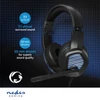 Kép 5/9 - Nedis GHST410BK USB gamer headset, 7.1 térhatás, LED világítás, 2,1m kábel NEDIS