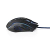 Kép 2/8 - Nedis GMWD210BK gamer egér, 1200 / 1800 / 2400 / 3600 dpi | Állítható DPI | Gombok száma: 6 | Programozható gombok NEDIS