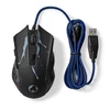 Kép 1/8 - Nedis GMWD210BK gamer egér, 1200 / 1800 / 2400 / 3600 dpi | Állítható DPI | Gombok száma: 6 | Programozható gombok NEDIS