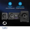 Kép 8/15 - Nedis GSPR21022BK hangszóró készlet, csatornák: 2.2, USB tápellátás, 3,5 mm Férfi, 48 W, LED, Hangerőszabályozó NEDIS