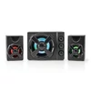 Kép 1/13 - Nedis GSPR31021BK gamer hangszóró készlet, csatornák: 2.1, USB tápellátás, 3,5 mm jack, 33 W, LED, hangerőszabályozó NEDIS