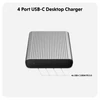Kép 5/6 - HyperJuice 245W GaN asztali töltő 4*100W USB-C Targus