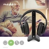 Kép 8/10 - Nedis HPRF321BK rádiófrekvenciás vezeték nélküli RF fejhallgató, akkumulátoros NEDIS