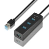 Kép 1/11 - AXAGON HUE-S2BL USB3.0 CHARGING HUB (Négyportos USB 3.0 hub gyors töltéssel és tápellátással. 1,2 méteres kábel) Axagon