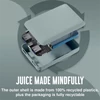 Kép 4/4 - JUICE UNIVERZÁLIS HORDOZHATÓ, ASZTALI AKKUMULÁTOR TÖLTŐ - ECO 3 POWER BANK - 2XUSB +TYPE-C - 10.000 MAH - ÉJFEKETE ZÖLD HAFFNER