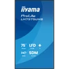Kép 2/16 - IIYAMA ProLite LFD, IPS, 24 / 7, 75", 3840x2160, 16:9, 500 cd / m˛, 8ms, 1200:1, HDMIx3 / DisplayPort / USB / RS-232C / RJ45 / IR, Iiyama