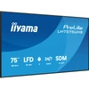 Kép 3/16 - IIYAMA ProLite LFD, IPS, 24 / 7, 75", 3840x2160, 16:9, 500 cd / m˛, 8ms, 1200:1, HDMIx3 / DisplayPort / USB / RS-232C / RJ45 / IR, Iiyama