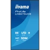 Kép 2/16 - IIYAMA ProLite LFD, IPS, 24 / 7, 86", 3840x2160, 16:9, 500 cd / m˛, 8ms, 1200:1, HDMIx3 / DisplayPort / USB / RS-232C / RJ45 / IR, Iiyama