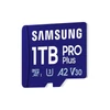 Kép 2/7 - SAMSUNG Memóriakártya, PRO Plus microSDXC kártya 1TB, CLASS 10, UHS-I, U3, V30, A2, + Adapter, R180 / W130 SMG