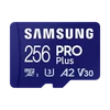 Kép 1/9 - SAMSUNG Memóriakártya, PRO Plus microSDXC kártya 256GB, CLASS 10, UHS-I, U3, V30, A2, + Adapter, R180 / W130 SMG