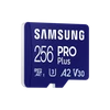 Kép 3/9 - SAMSUNG Memóriakártya, PRO Plus microSDXC kártya 256GB, CLASS 10, UHS-I, U3, V30, A2, + Adapter, R180 / W130 SMG