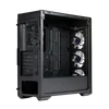 Kép 3/8 - COOLER MASTER Ház Midi ATX MASTERBOX 520 MESH + 3xARGB Ventilátor + ARGB Fan HUB, Tápegység nélkül, Edzett Üveg, fekete Cooler Master