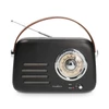 Kép 1/9 - Nedis RDFM2600BK retró FM rádió, Bluetooth® 5.4, AUX bemenet, USB port, 1500 mAh-s lítium-ion akkumulátor NEDIS