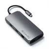 Kép 3/5 - Satechi Aluminium USB-C Multiport MX Adapter (Dual 4K HDMI 60Hz / 30Hz, USB-C PD 100W, RJ45, 1xUSB-C , 2xUSB, SD, jack) Satechi