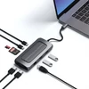 Kép 5/5 - Satechi Aluminium USB-C Multiport MX Adapter (Dual 4K HDMI 60Hz / 30Hz, USB-C PD 100W, RJ45, 1xUSB-C , 2xUSB, SD, jack) Satechi