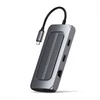 Kép 1/5 - Satechi Aluminium USB-C Multiport MX Adapter (Dual 4K HDMI 60Hz / 30Hz, USB-C PD 100W, RJ45, 1xUSB-C , 2xUSB, SD, jack) Satechi