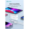 Kép 3/8 - Devia Smart Series 30W GaN PD + QC hálózati gyorstöltő adapter + Type-C / Lightning kábel - fehér Devia