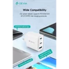 Kép 4/9 - DEVIA Extreme Speed Series 65W GaN PD gyorstöltő adapter USB + 2xType-C - fehér DEVIA