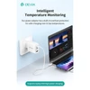 Kép 6/9 - Devia Extreme Speed Series 65W GaN PD hálózati gyorstöltő adapter USB + 2xType-C + Type-C kábel - fehér Devia