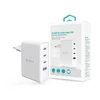 Kép 1/8 - Devia Extreme Speed Series 100W GaN PD hálózati gyorstöltő adapter USB + 3xType-C - fehér Devia