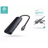 Kép 1/2 - DEVIA USB TYPE-C - 3XUSB 3.0 + PD + KÁRTYAOLVASÓ ELOSZTÓ / ADAPTER - DEVIA LEOPARD5 IN 1 HUB - FEKETE DEVIA