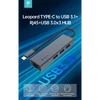 Kép 8/8 - DEVIA USB TYPE-C - USB 3.1 + RJ45 + 3XUSB 3.0 ELOSZTÓ / ADAPTER - LEOPARD SERIES 5 IN 1 HUB - SZÜRKE DEVIA