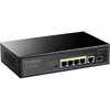 Kép 1/3 - STRONG SW5011POE+ Hálózati Switch, 4 Gigabit port - 1 Gigabit Uplink - 1SFP Gigabit port, 100 watt PoE táp, Fekete STRONG