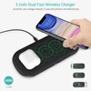 Kép 3/6 - Choetech T535-S DUAL wireless fast charger, black