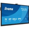 Kép 5/21 - iiyama touch IPS monitor, 75", 3840 x 2160, 16:9, 450cd, 8ms, 1200:1, HDMIx3 / DP / USB-Cx2 / USBx5 / RJ45x2 / RS-232C Iiyama