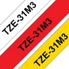 Kép 1/5 - BROTHER szalag TZe-31M3, 3db-os csomag: piros-, fehér- és sárga alapon fekete (TZe231 + TZe431 + TZe631), 12mm x 8m