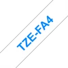Kép 1/4 - BROTHER szalag TZe-FA4, Fehér alapon Kék, Szövet szalag, 18mm  0.47", 3 méter Brother