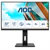 Kép 1/6 - AOC VA monitor 31,5" U32P2, 2560x1440, 16:9, 350cd / m2, 4ms, 75Hz, 2xHDMI / DP / 4xUSB, hangszóró, Pivot, AdaptiveSync