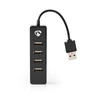 Kép 1/3 - Nedis 4 portos USB2.0 HUB, UHUBU2420BK NEDIS