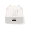 Kép 2/6 - Nedis WCHAC20WT fali USB töltő, 20 W, GaN, PD3.0, 1,67 / 2,22 / 3,0 A, USB-C, automatikus feszültségválasztás NEDIS