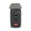 Kép 6/6 - Nedis WGCHA100WBK töltő 100 W, GaN, PD3.0, QC 2,5 / 3,0 / 5,0 A, Kimenetek száma: 3, USB-A / 2x USB-C, fekete NEDIS