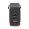 Kép 5/5 - Nedis WGCHA70WBK töltő 70 W, GaN, PD3.0, QC 1,5 / 2,25 / 2,5 / 3,0 / 3,5 A, Kimenetek száma: 3, USB-A / 2x USB-C NEDIS