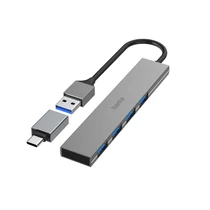 HAMA 00200141, FIC USB 3.2 GEN1 HUB 1:4 PORT 5GB / S ( + USB TYPE-C OTG) HAMA