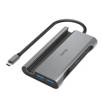 HAMA 00200143, FIC USB 3.2 GEN1 TYPE-C 7IN1, DOKKOLÓ (3X USB3.1, 2X USB-C, HDMI,LAN,PD) HAMA