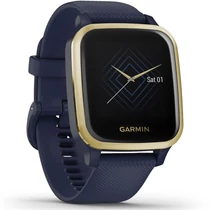 Garmin venu sq music tengerészkék , világos arany kerettel