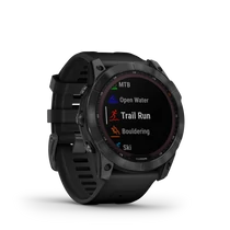 Garmin fenix 7x base fekete fekete szilikon szíjjal