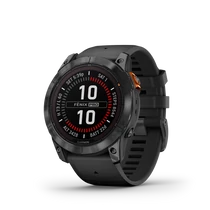 Garmin fenix 7x pro solar gray w / black silicone band