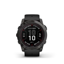 Garmin fenix 7x pro sapphire solar gray dlc titanium w / black silicone band