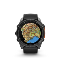 Garmin fenix 8, slate grey w / black silicone band, 51 mm